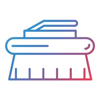 Cleaning Brush Line Gradient Icon vector