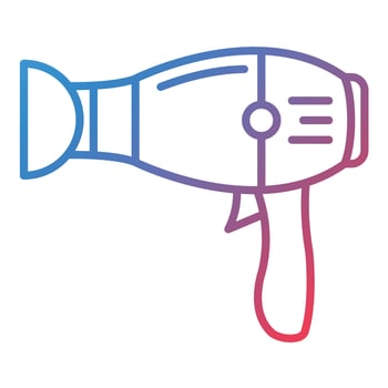 Hairdryer Line Gradient Icon vector