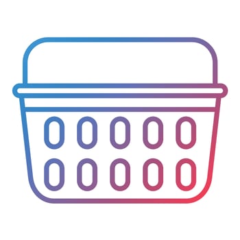 Laundry Basket Line Gradient Icon vector