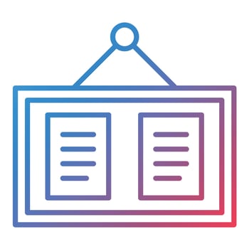 Pinboard Line Gradient Icon vector