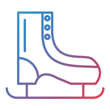 Ice Skate Line Gradient Icon vector
