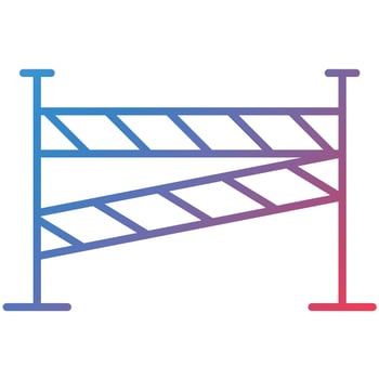 Crime Scene Line Gradient Icon vector