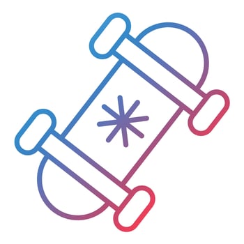 Snowboard Line Gradient Icon vector
