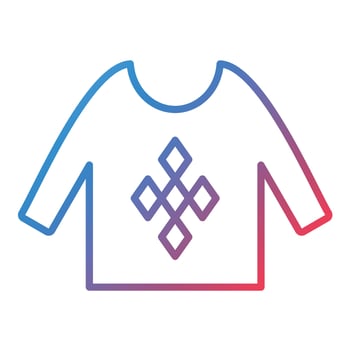 Sweater Line Gradient Icon vector