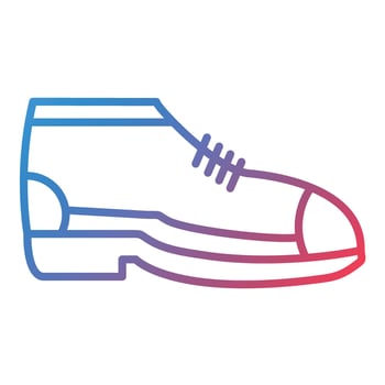 Winter Boot Line Gradient Icon vector