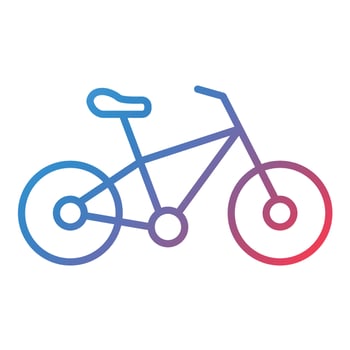 Bicycle Line Gradient Icon vector