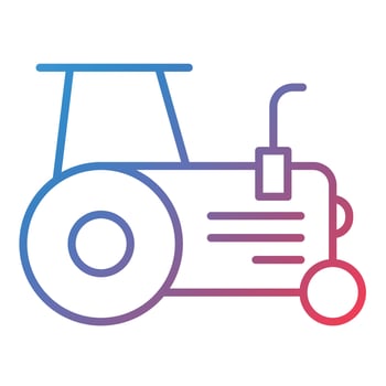 Tractor Line Gradient Icon vector