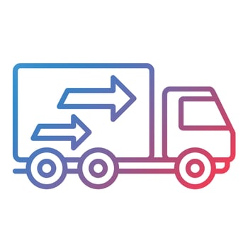 Cargo Truck Line Gradient Icon vector