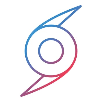 Hurricane Line Gradient Icon vector