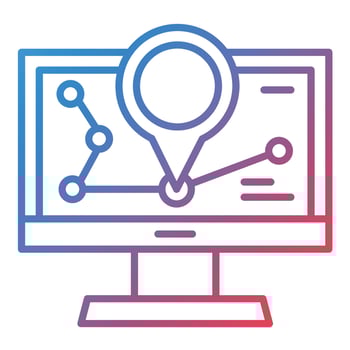 Gps Line Gradient Icon vector