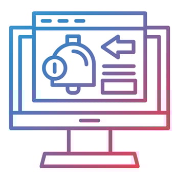 Notification Line Gradient Icon vector