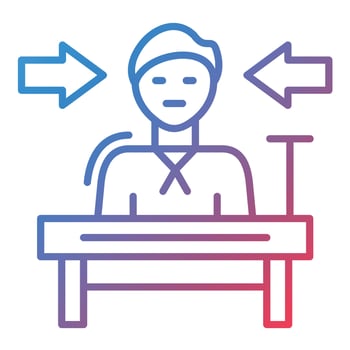 Notoriety Line Gradient Icon vector
