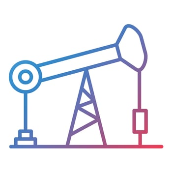 Oil Pump Line Gradient Icon vector