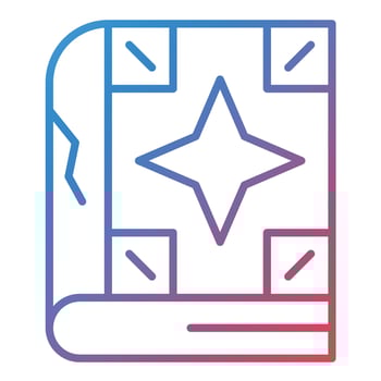 Spell Book Line Gradient Icon vector