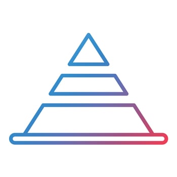 Pyramid Line Gradient Icon vector