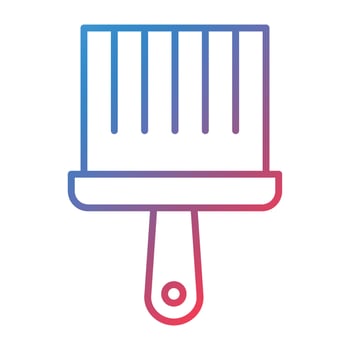 Paint Brush Line Gradient Icon vector