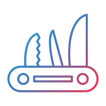 Pocket Knife Line Gradient Icon vector
