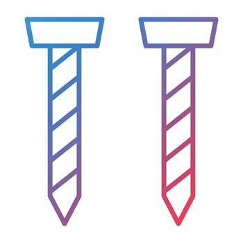 Nails Line Gradient Icon vector