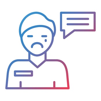 Apology Line Gradient Icon vector