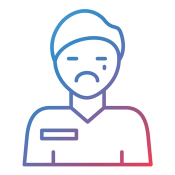 Emotional Line Gradient Icon vector