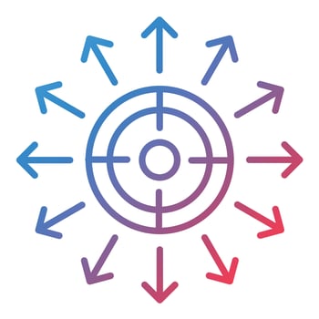 Focus Line Gradient Icon vector