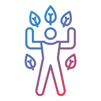 Wellness Line Gradient Icon vector