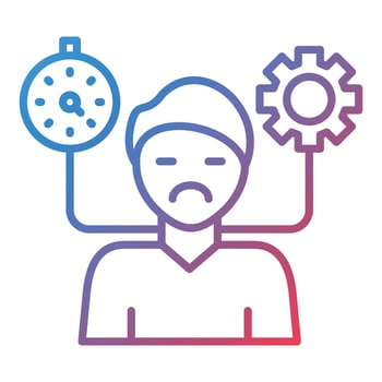 Anger Management Line Gradient Icon vector