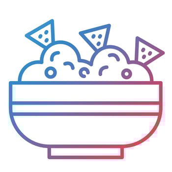 Nachos Line Gradient Icon vector