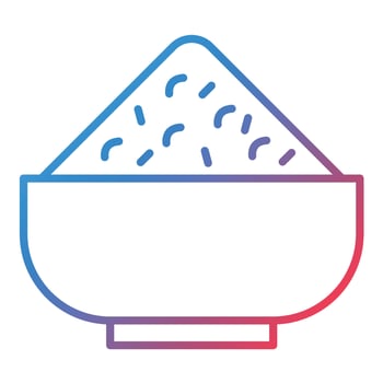Curry Line Gradient Icon vector