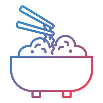 Japanese Food Line Gradient Icon vector
