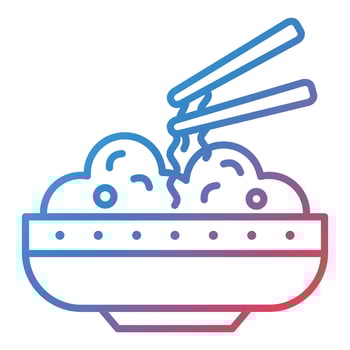 Ramen Line Gradient Icon vector