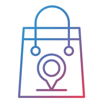 Shopping Destination Line Gradient Icon vector