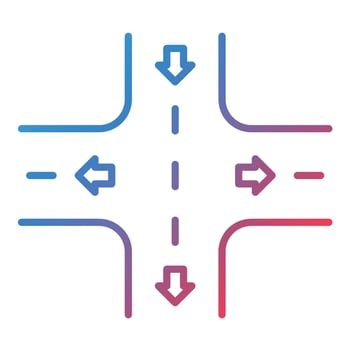 Street Line Gradient Icon vector