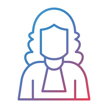 Judge Line Gradient Icon vector
