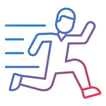 Athletics Line Gradient Icon vector