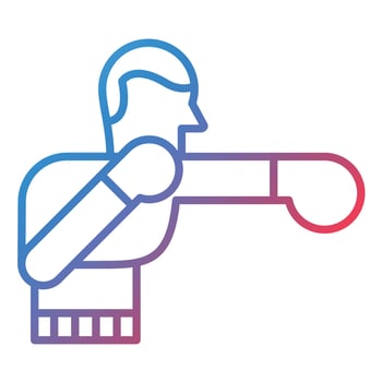 Boxing Line Gradient Icon vector