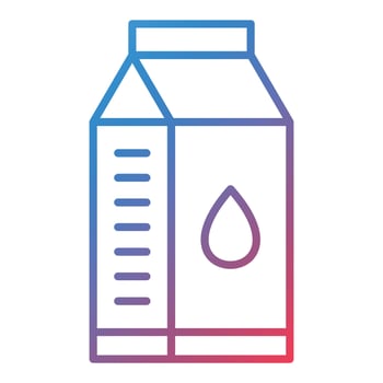 Milk Carton Line Gradient Icon vector