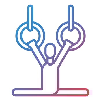 Gymnastics Line Gradient Icon vector