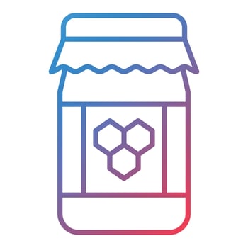 Honey Jar Line Gradient Icon vector