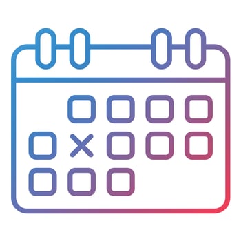 Calendar Line Gradient Icon vector