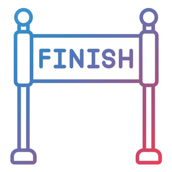 Finish Line Gradient Icon vector