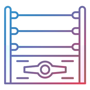 Wrestling Line Gradient Icon vector