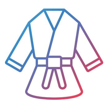 Kimono Line Gradient Icon vector