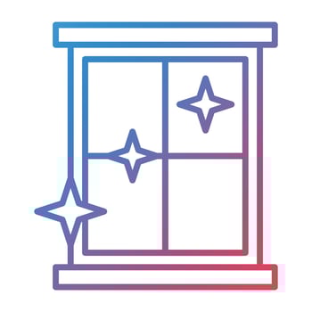 Clean Window Line Gradient Icon vector