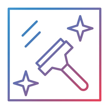 Cleaning Glass Line Gradient Icon vector