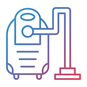 Vacuum Cleaner Line Gradient Icon vector
