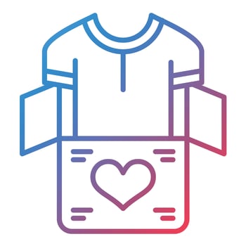 Clothes Donation Line Gradient Icon vector