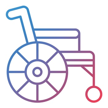 Wheelchair Line Gradient Icon vector