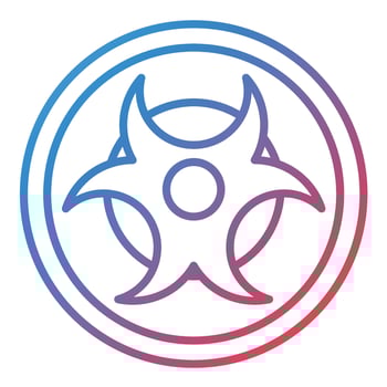 Biohazard Line Gradient Icon vector
