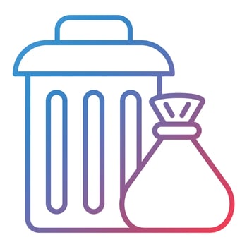 Trash Line Gradient Icon vector